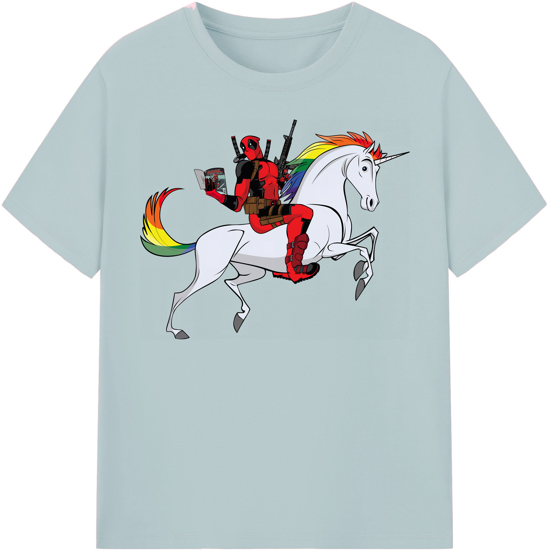 （画像用） Deadpool デッドプール 綿100％半袖Tシャツ（フロントプリント）